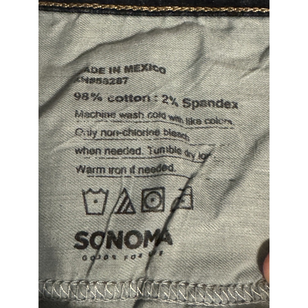 Sonoma Men's Straight Jeans 38 X 30 solid dark wash - Picture 16 of 16